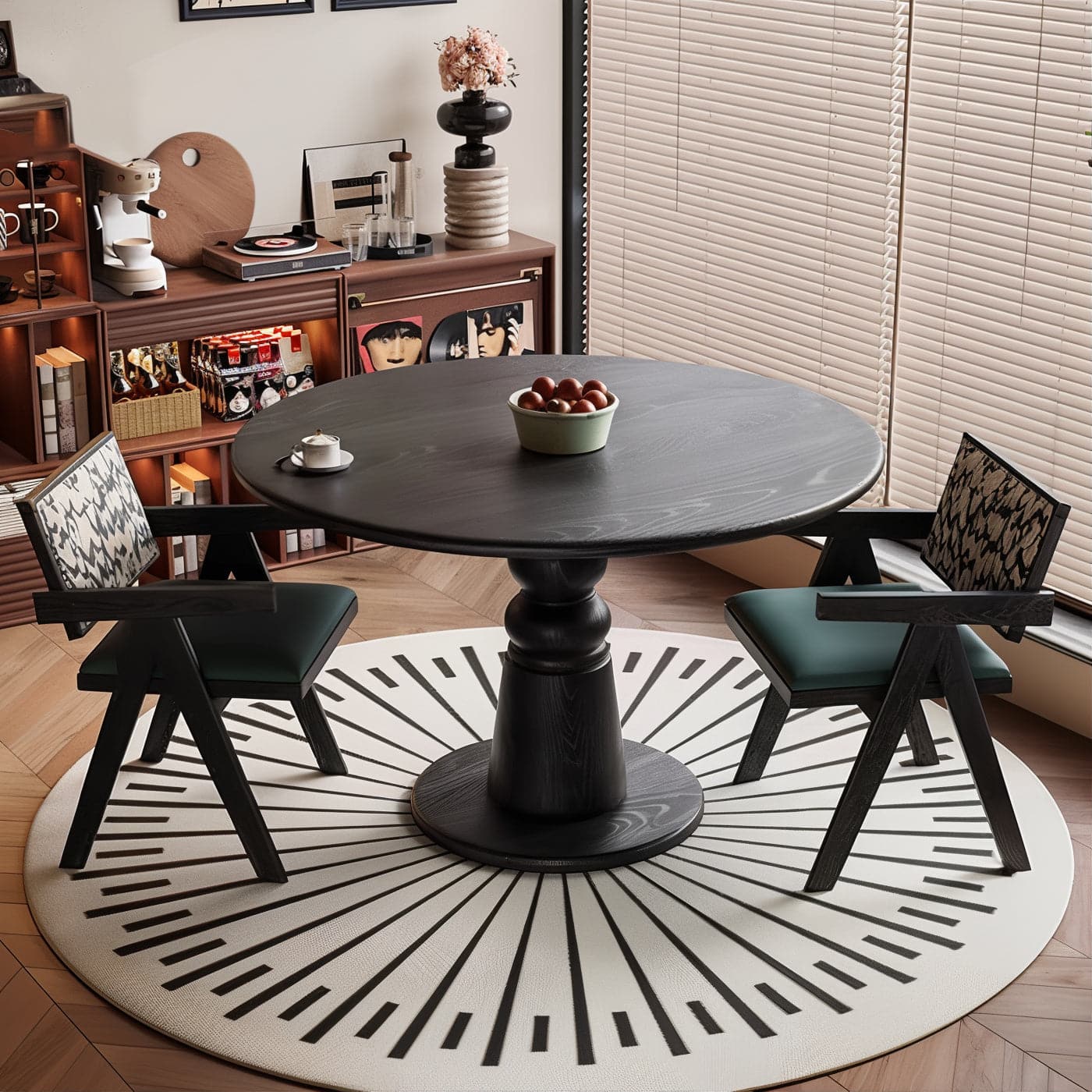 Black solid wood Mo
