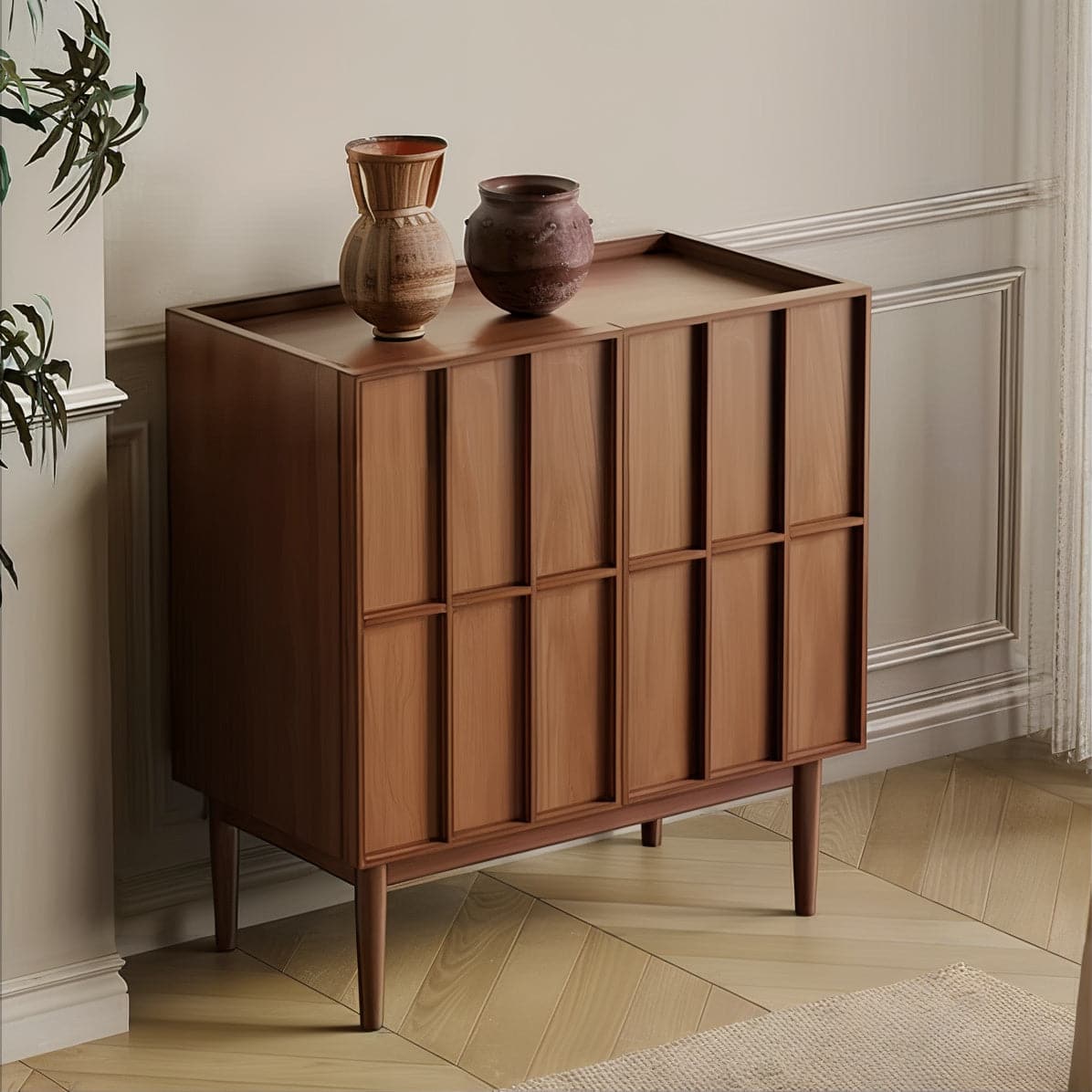 Modern walnut wood Valencia sideboard