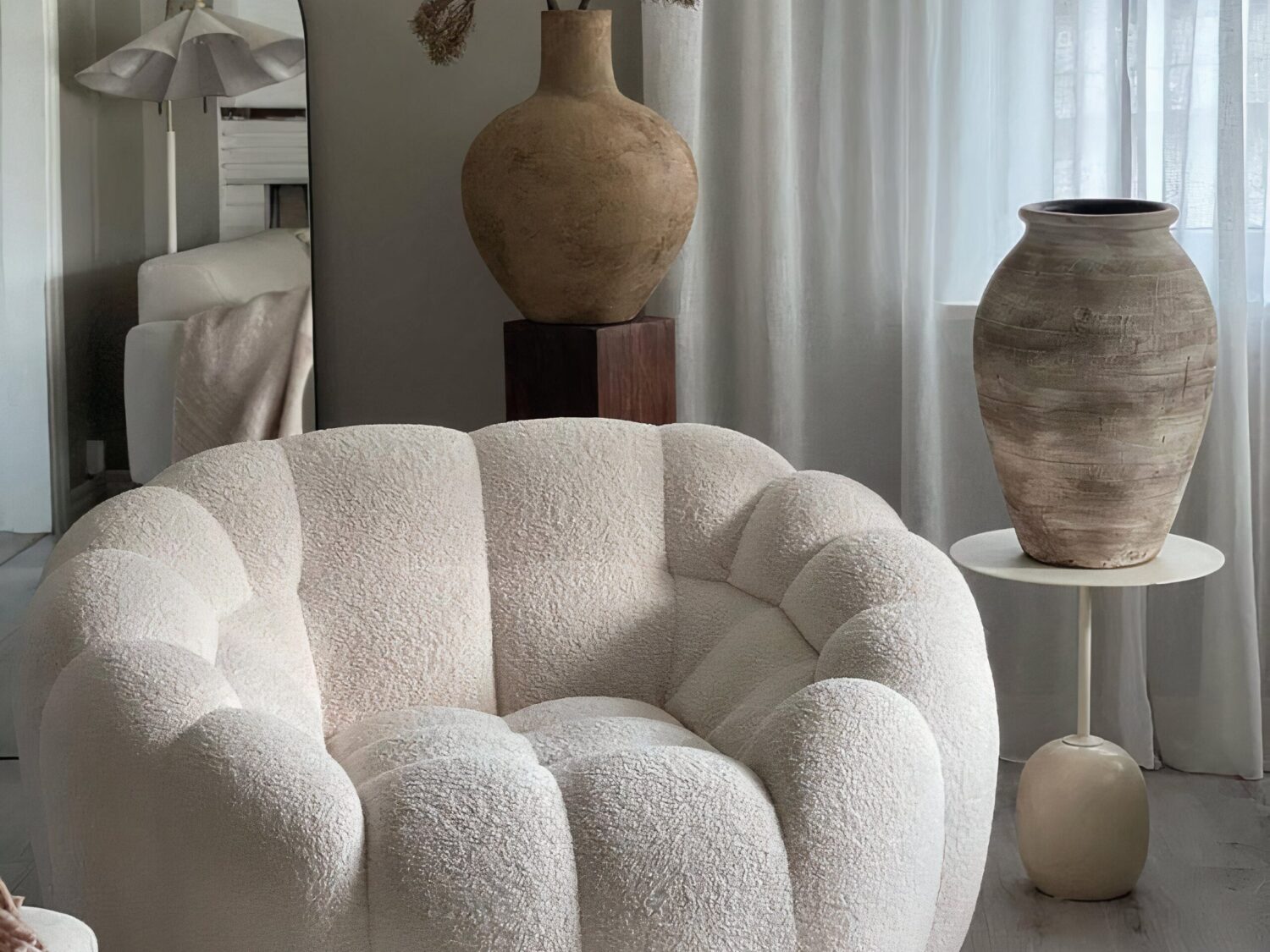 Roula armchair with bubble