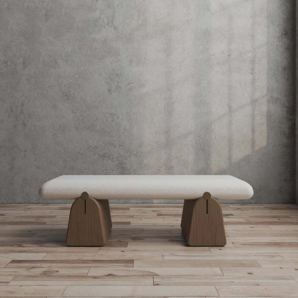 Clarabelle bench with chunky