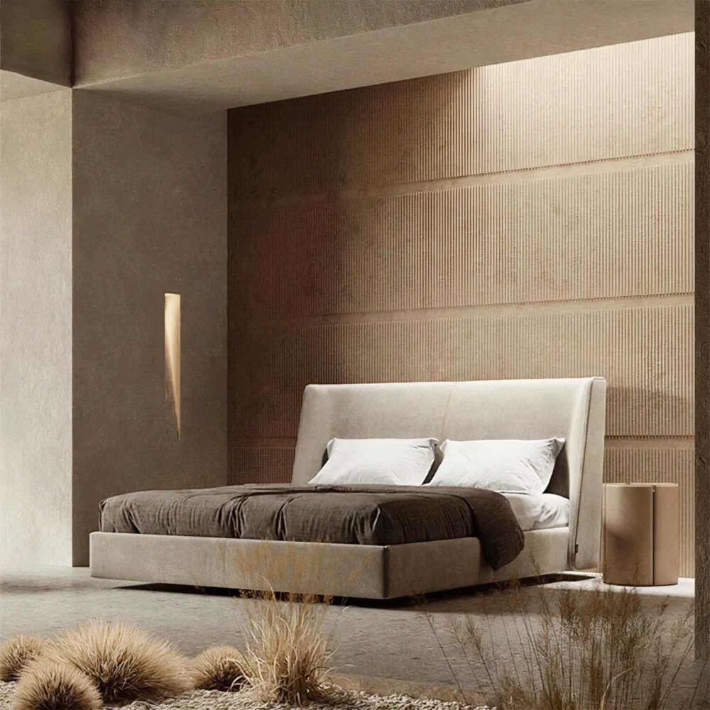 Hadlee velvet upholstered bed