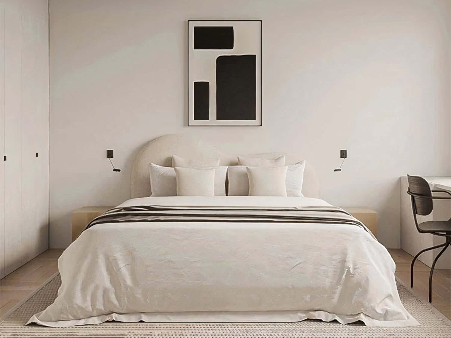 Myra bed upholstered