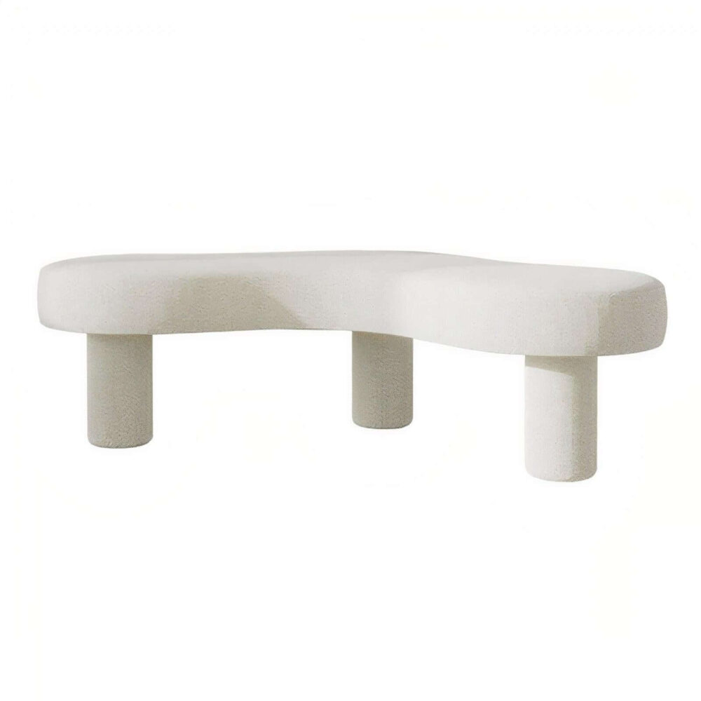 Dahlia curved boucle bench