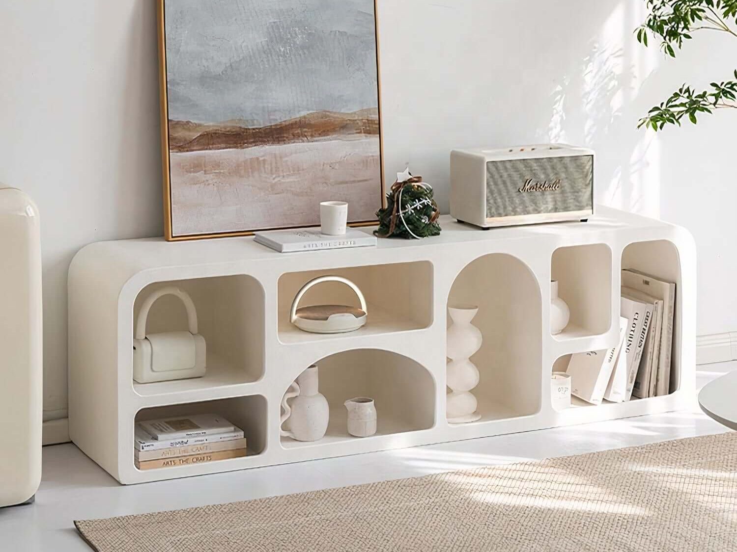 White Eliza cabinet with six