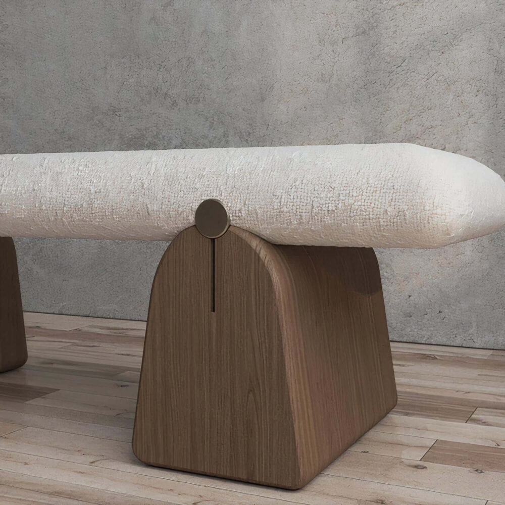 Clarabelle bench with chunky