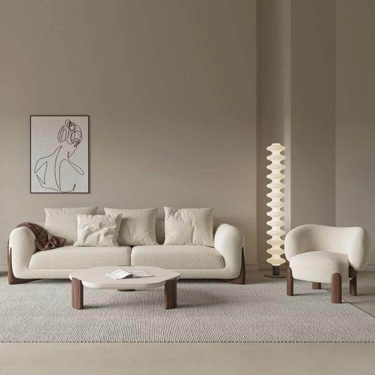 Modern linen armchair
