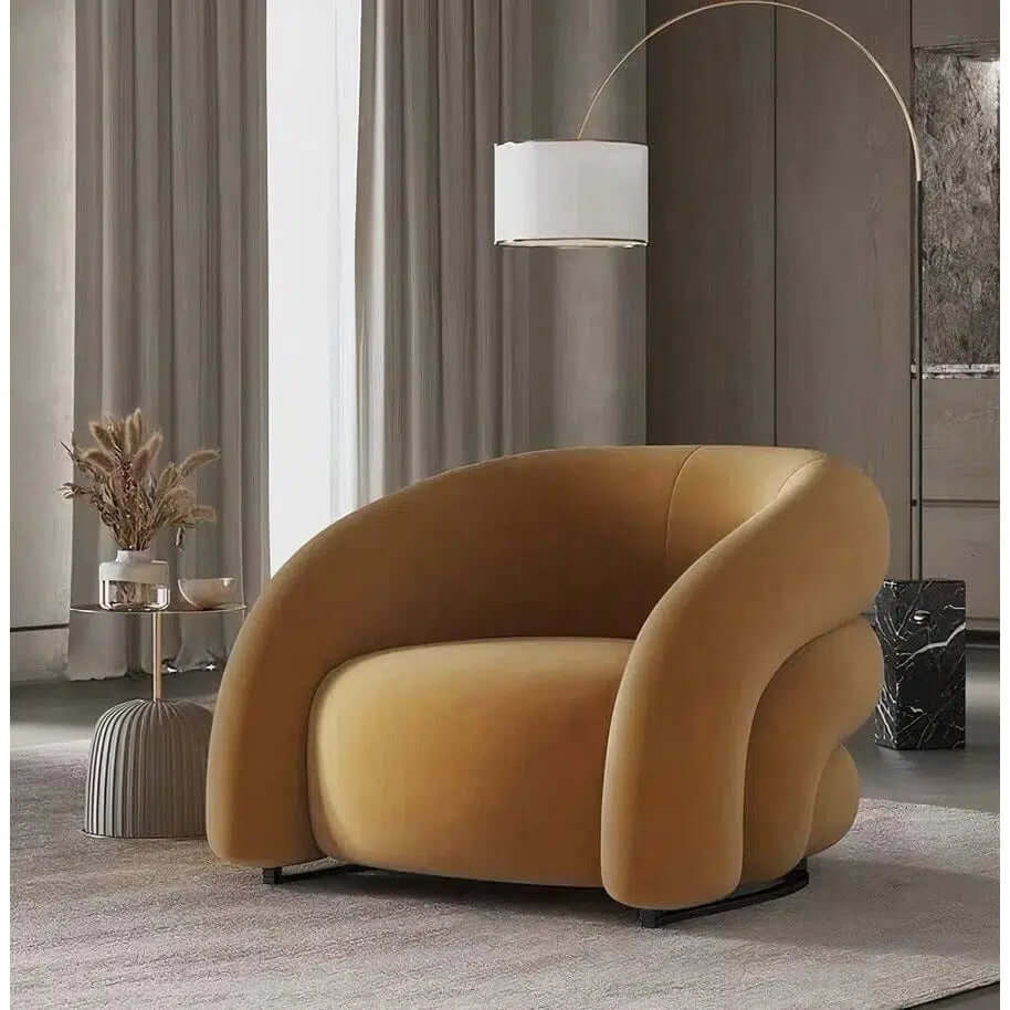 Helena armchair in burnt