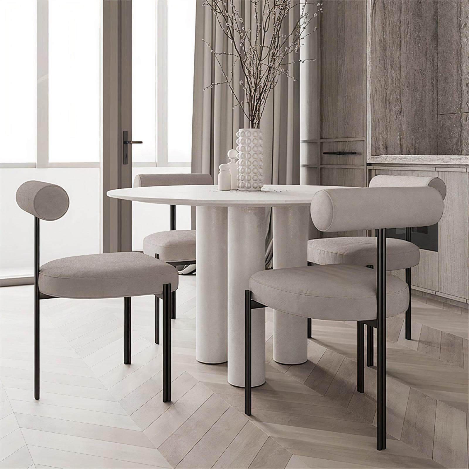 Kamari velvet dining chair