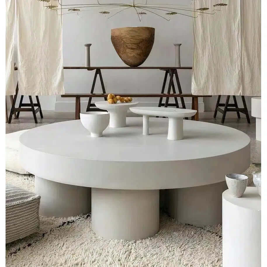 Off-white solid wood