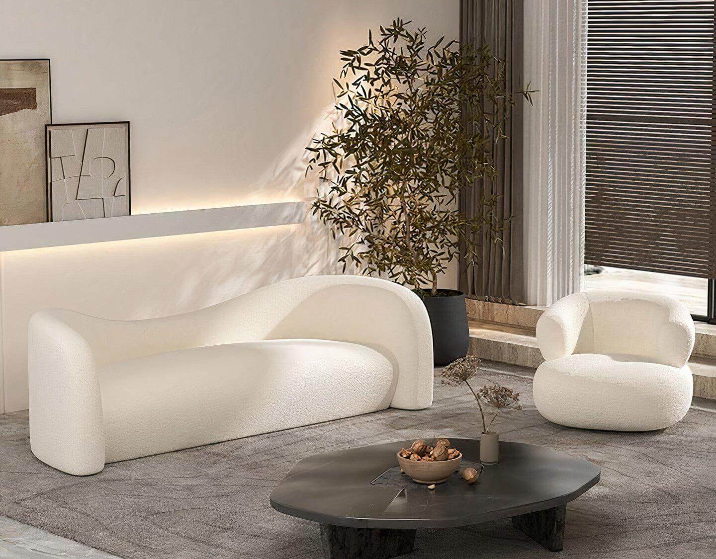 Cream Camille sofa with