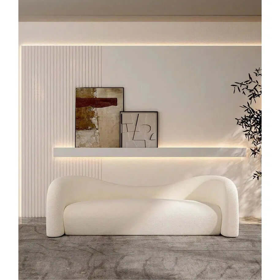 Cream Camille Sofa with curved