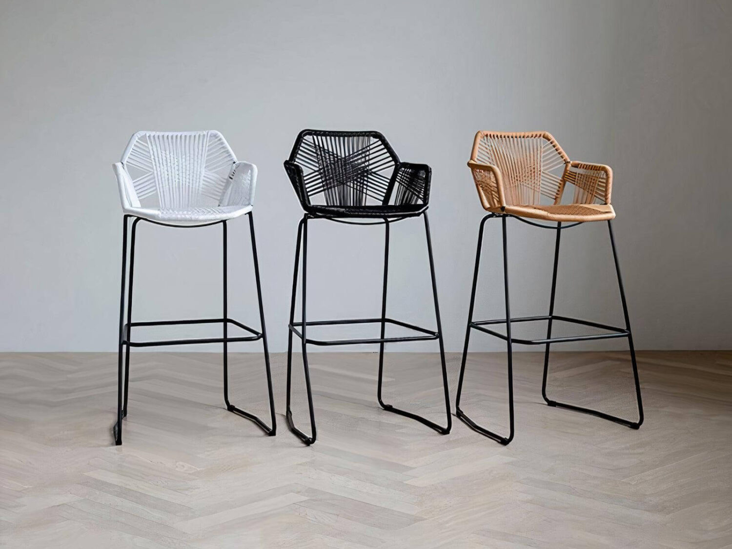 Amanda Barstool with rattan