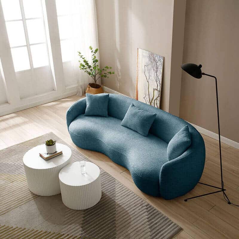 Modern curved blue