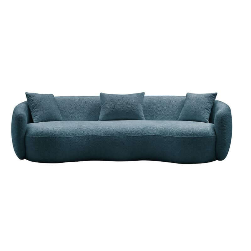 Modern blue boucle