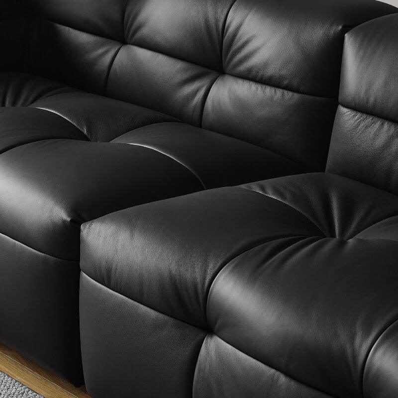 Trendy solid color ink leather