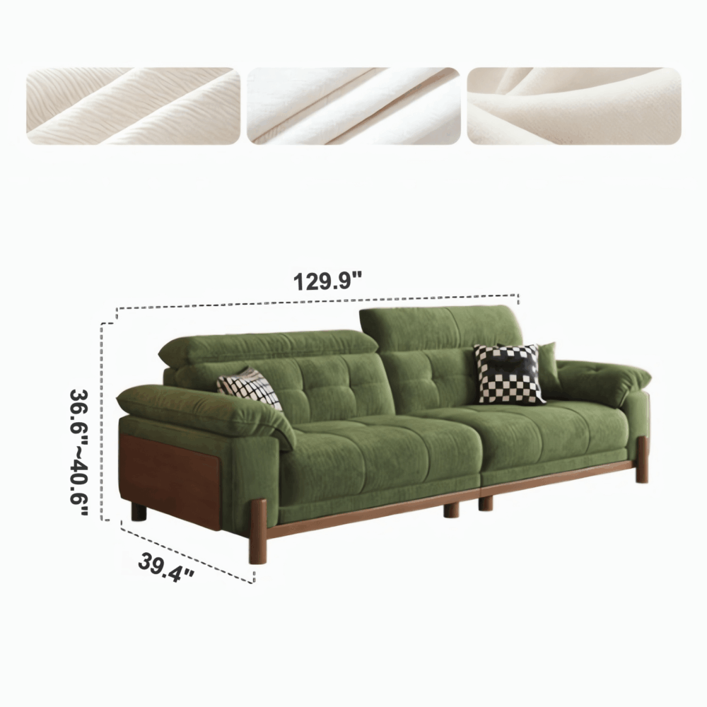 Vintage green chenille