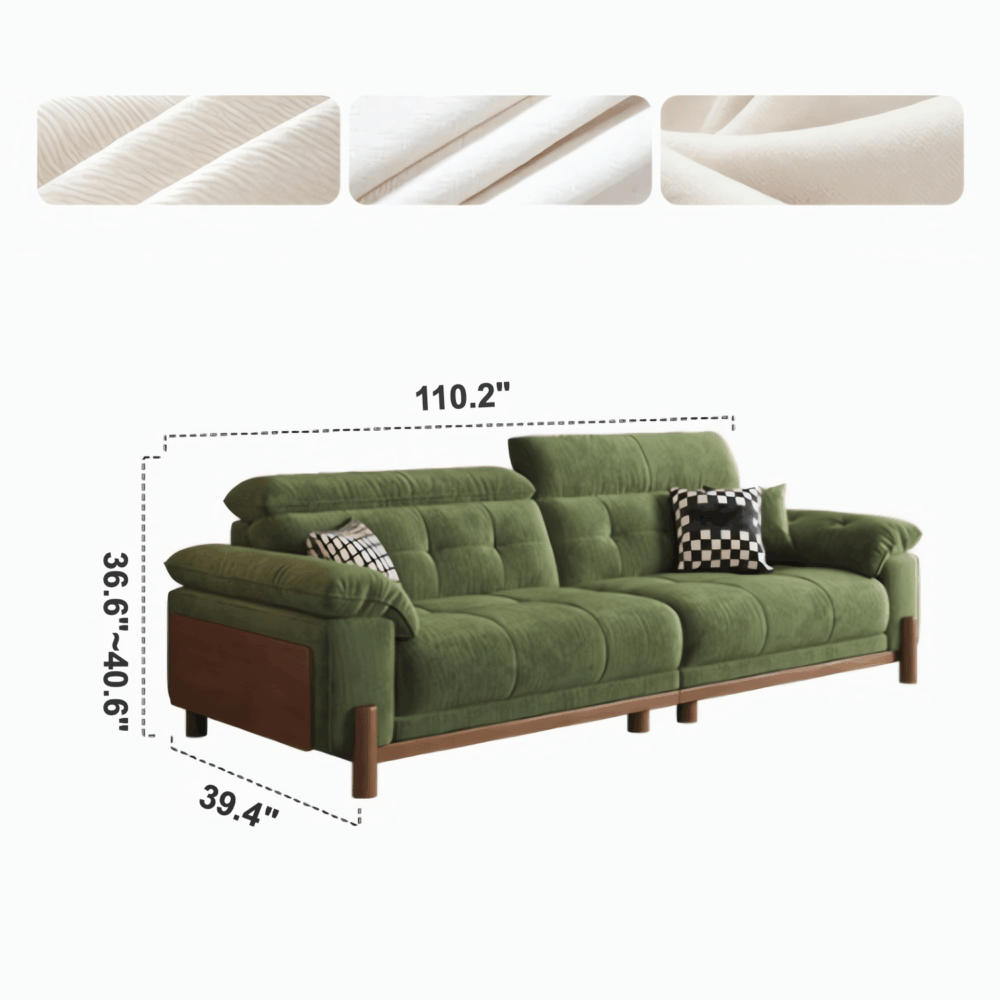 Vintage green chenille