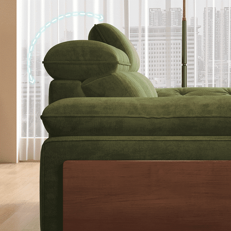 Vintage green chenille sofa