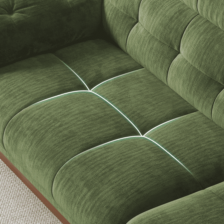 Vintage green chenille