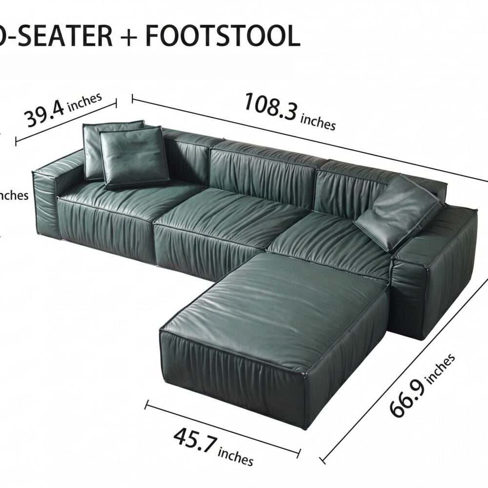 The Jazlyn Vegan Leather Sofa