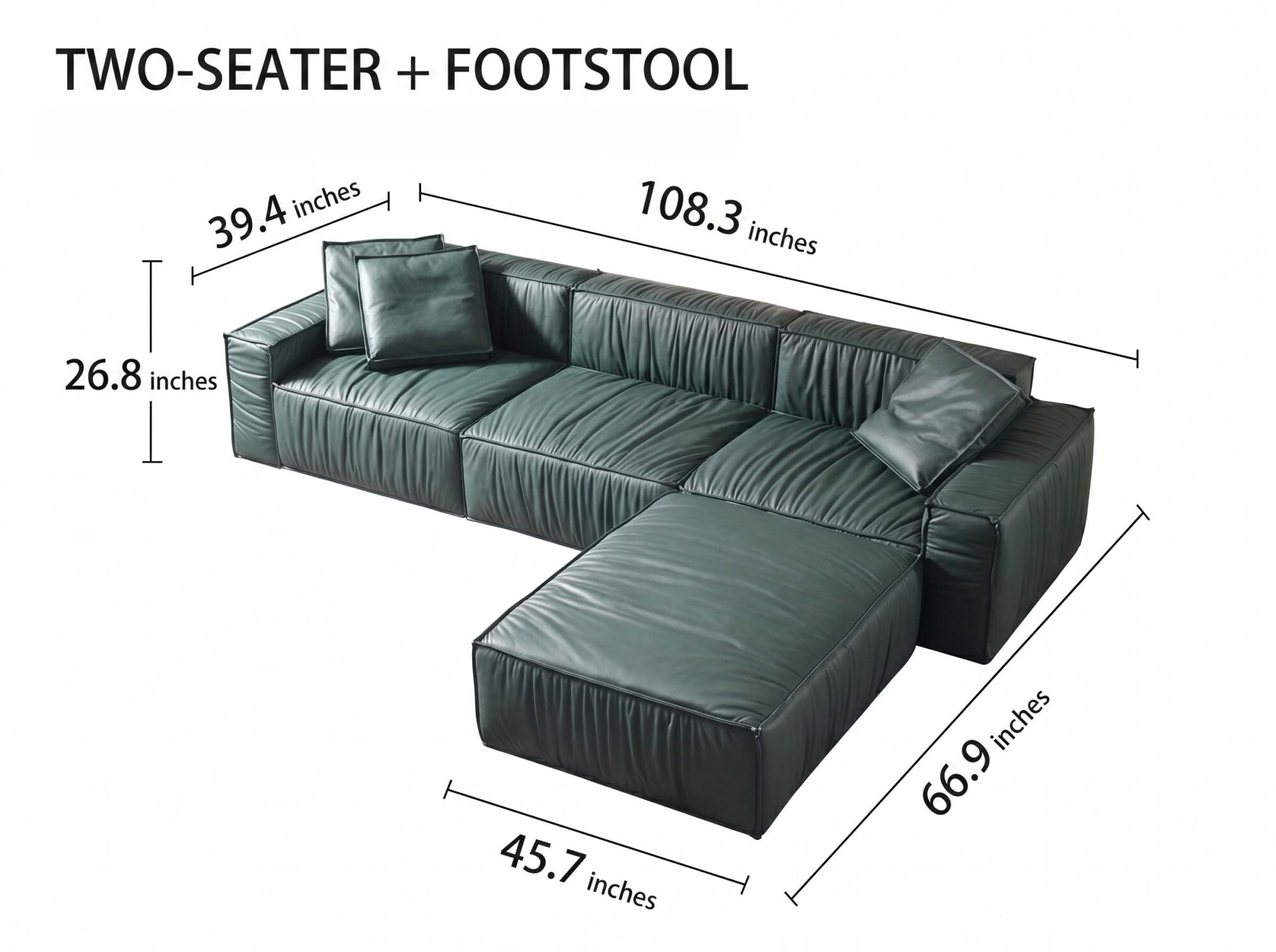 The Jazlyn Vegan Leather Sofa