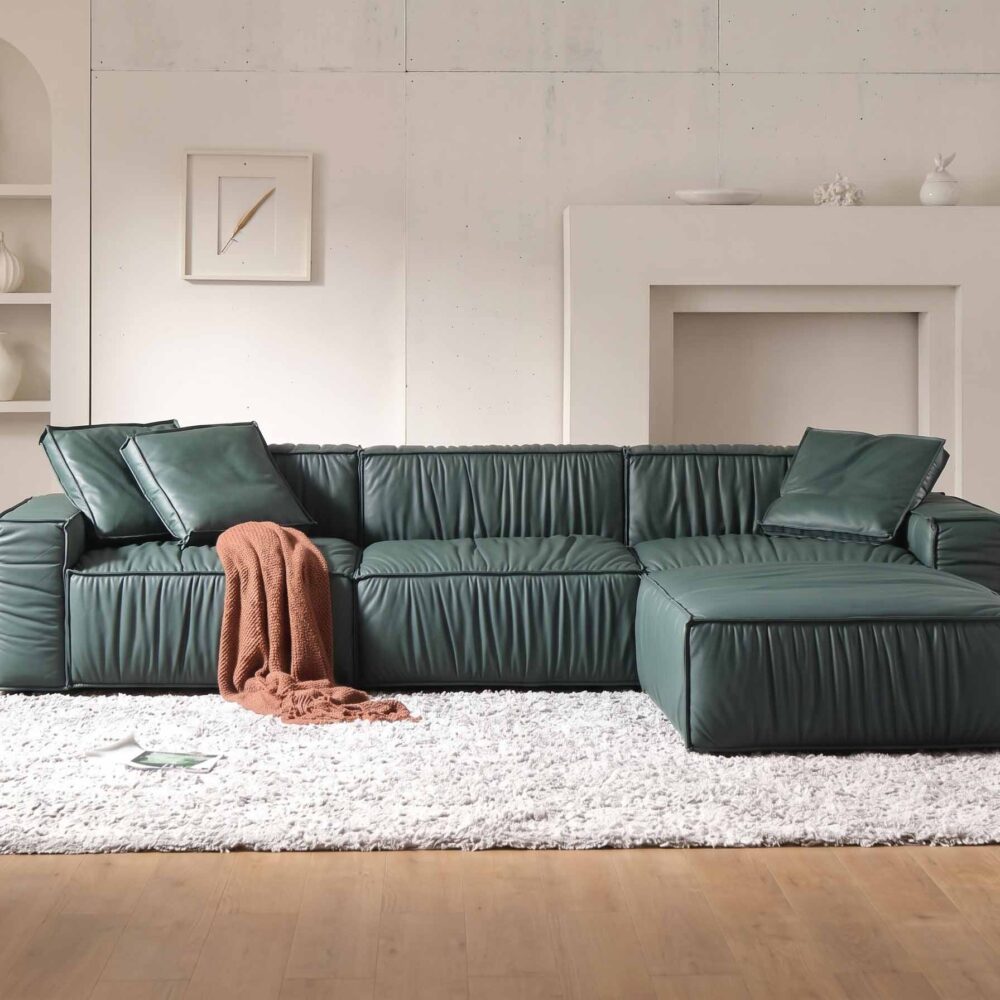 The Jazlyn Vegan Leather Sofa