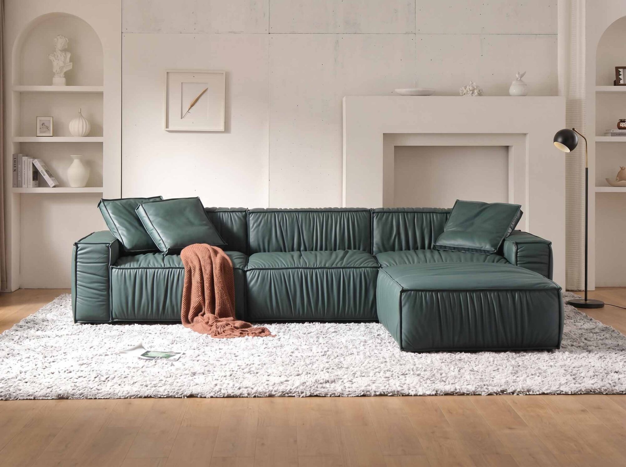 The Jazlyn Vegan Leather Sofa