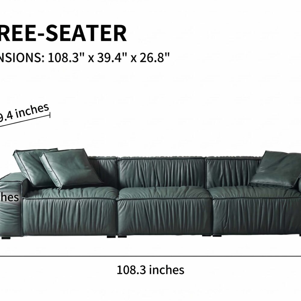 The Jazlyn Vegan Leather Sofa