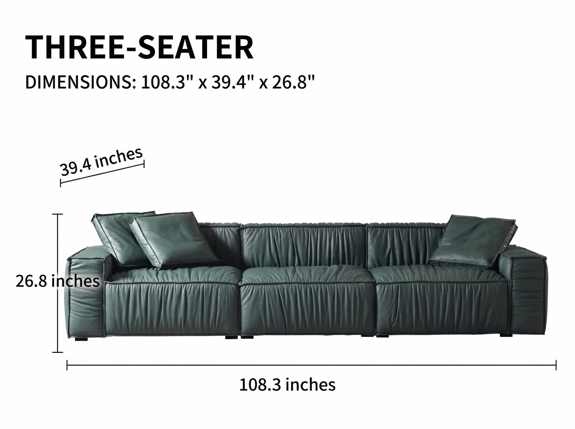 The Jazlyn Vegan Leather Sofa