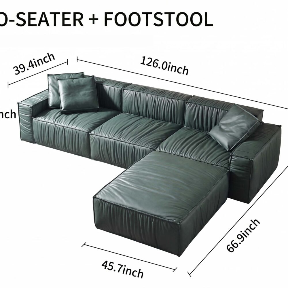 The Jazlyn Vegan Leather Sofa