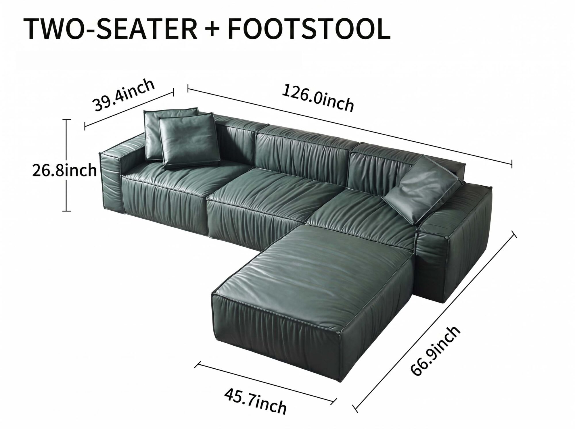 The Jazlyn Vegan Leather Sofa