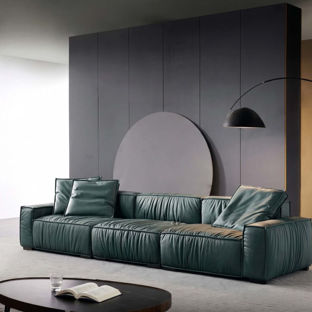 The Jazlyn Vegan Leather Sofa
