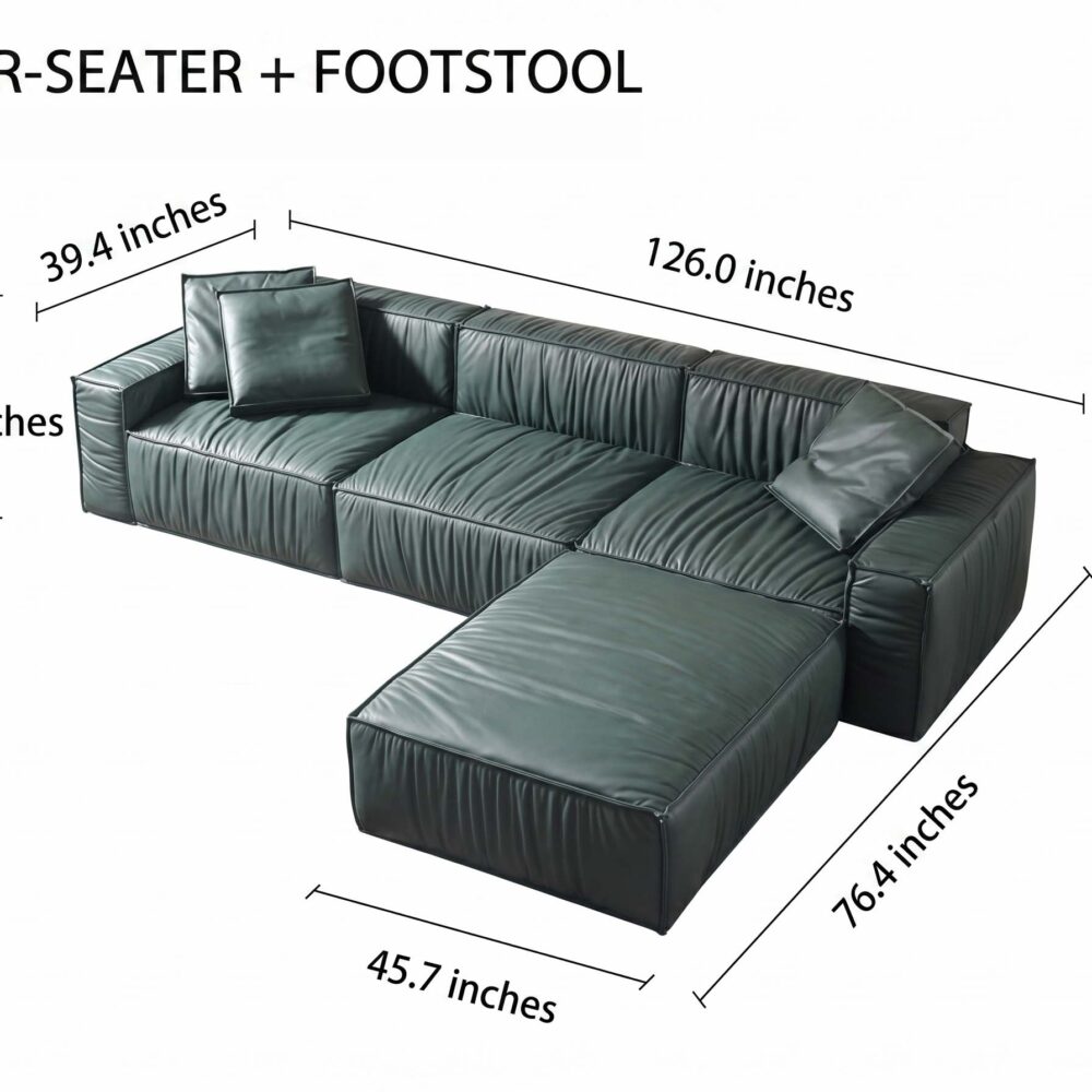 The Jazlyn Vegan Leather Sofa