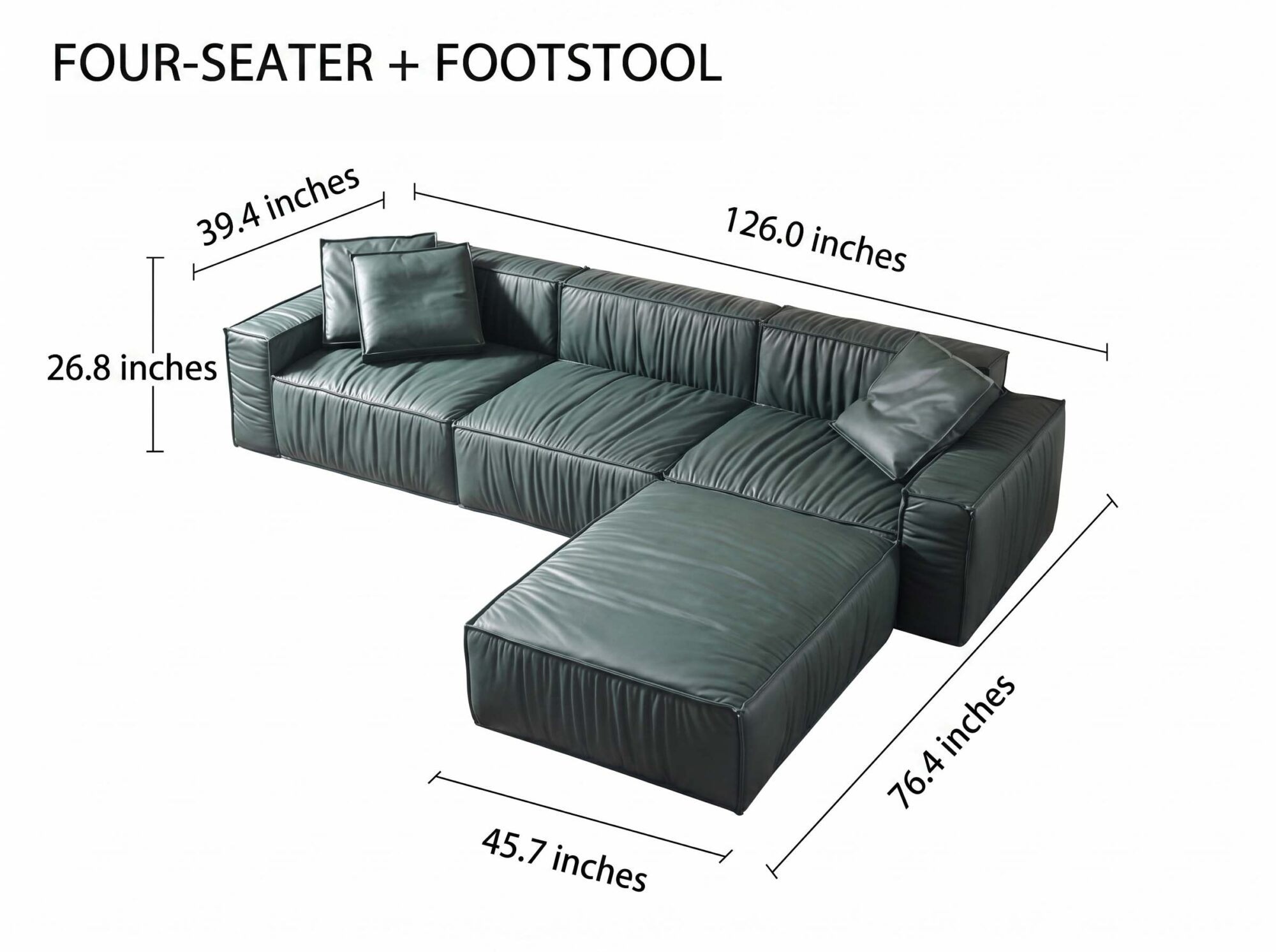 The Jazlyn Vegan Leather Sofa