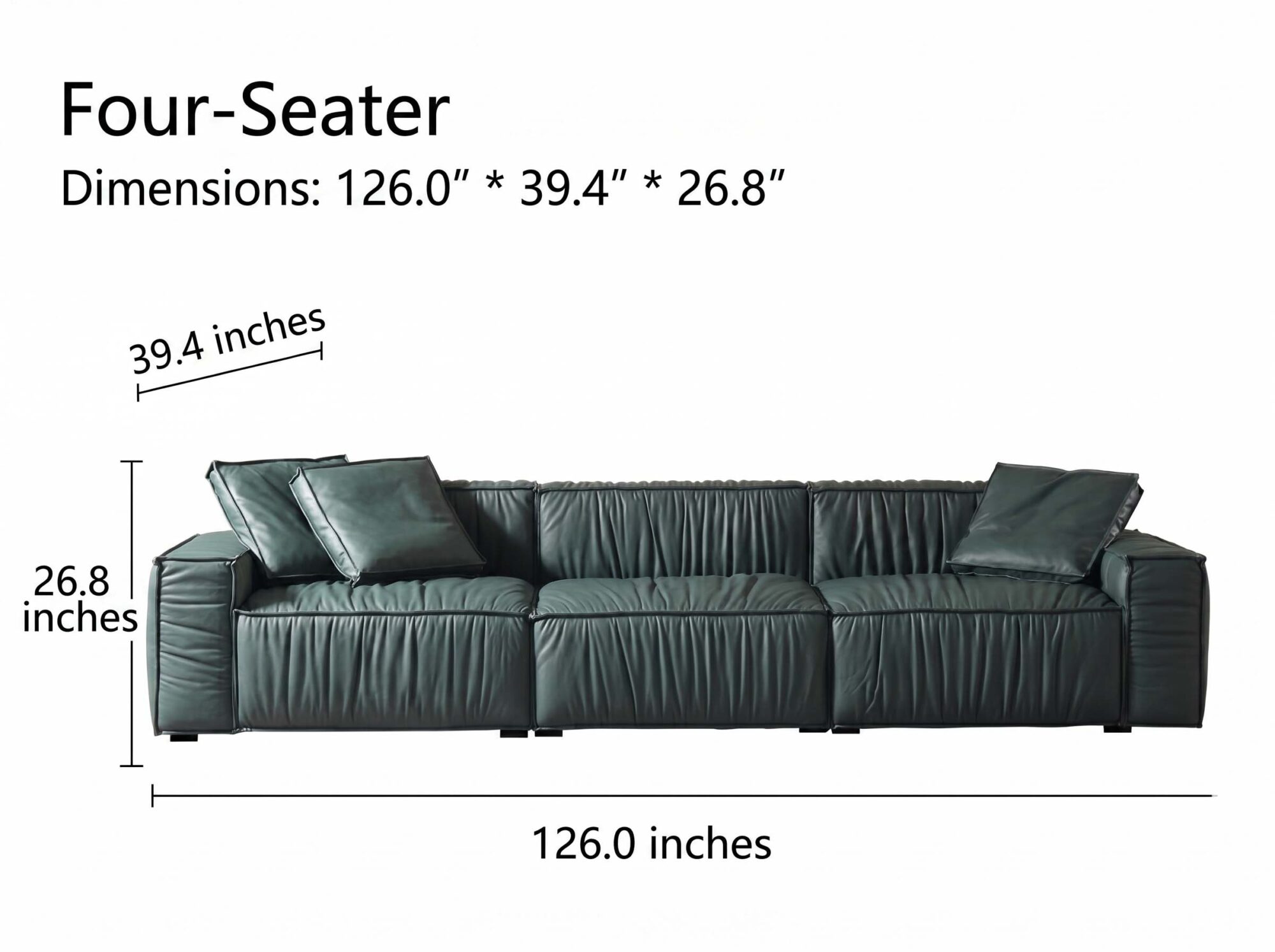 The Jazlyn Vegan Leather Sofa