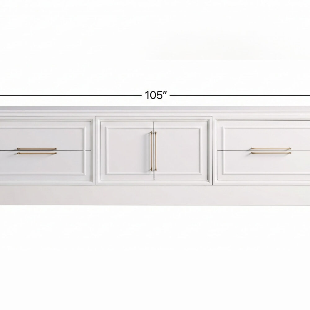 Rowan Modular Wood Door Plinth Media Console