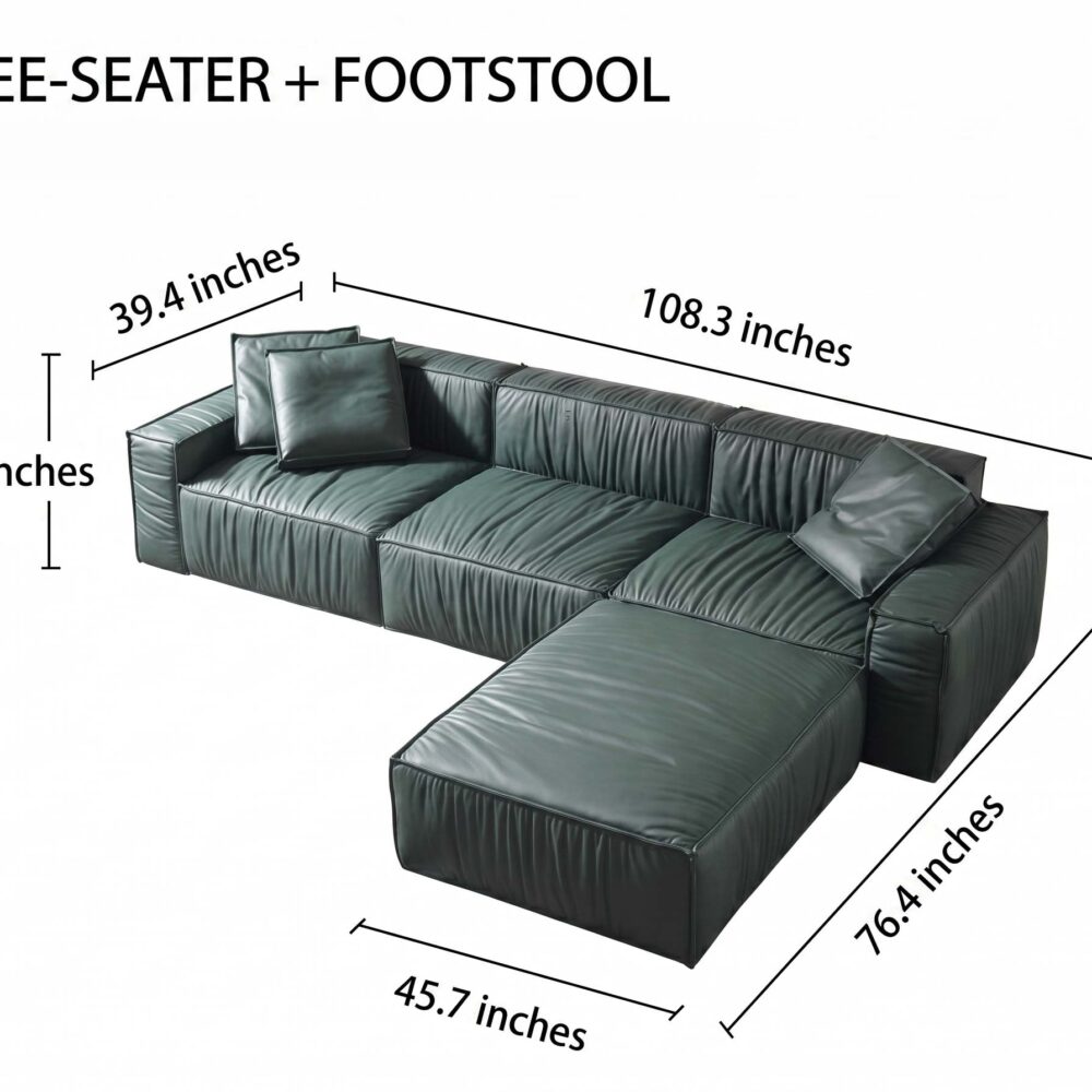 The Jazlyn Vegan Leather Sofa