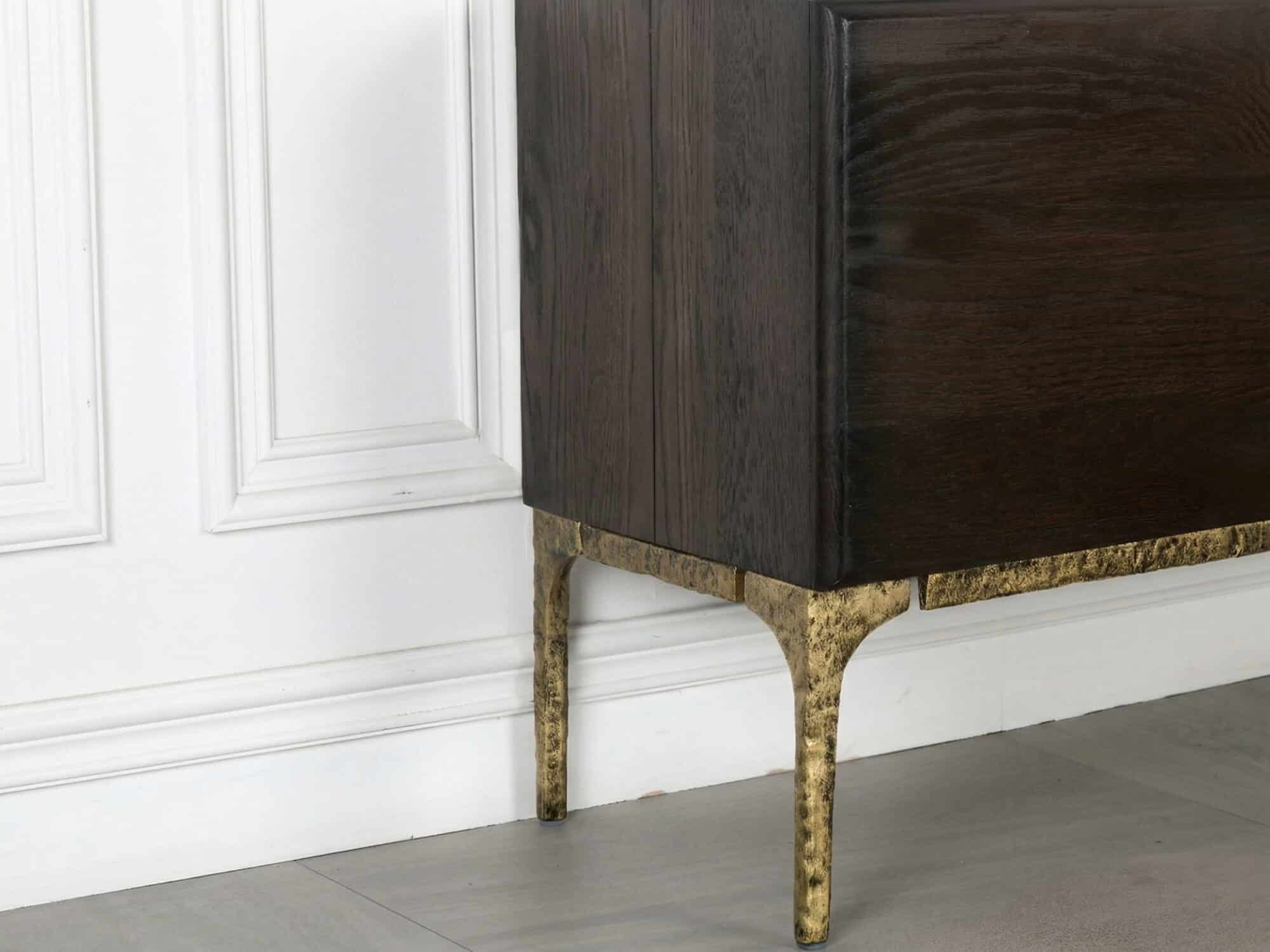 Brown Long Espresso Wood Tone Oak Cabinet TV Stand 相册图 #9 resized