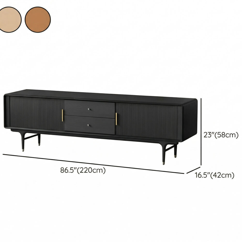 Industrial Oak Wood Enclosed Storage Long TV Stand 相册图 #13 resized