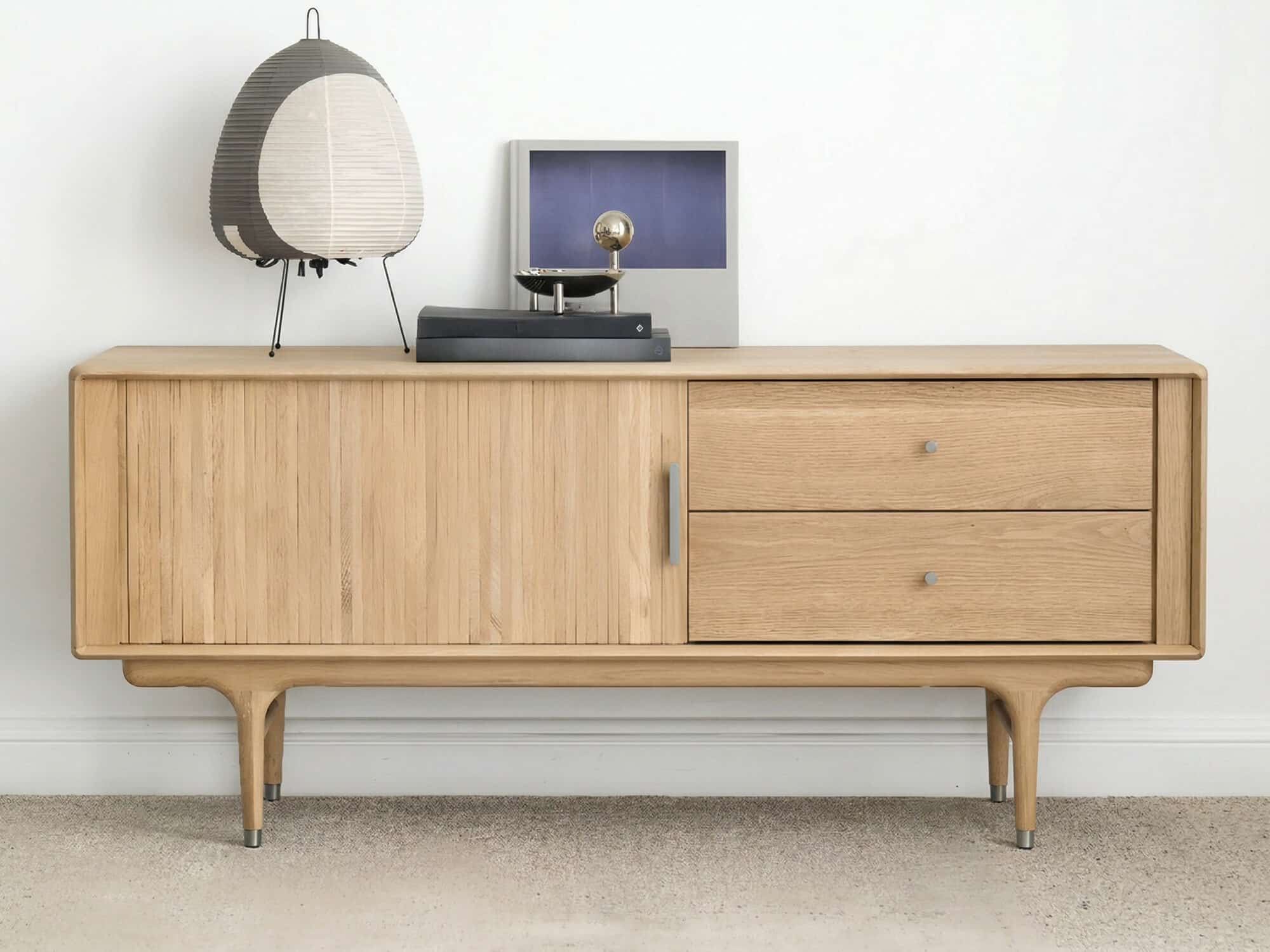 Industrial Oak Wood Enclosed Storage Long TV Stand 相册图 #9 resized