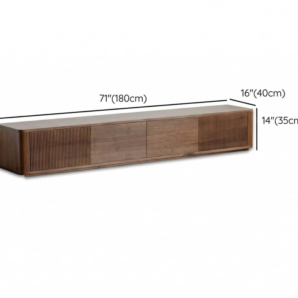 Mid-Century Modern Brown Wood Drawers Long TV Stand 相册图 #11 resized