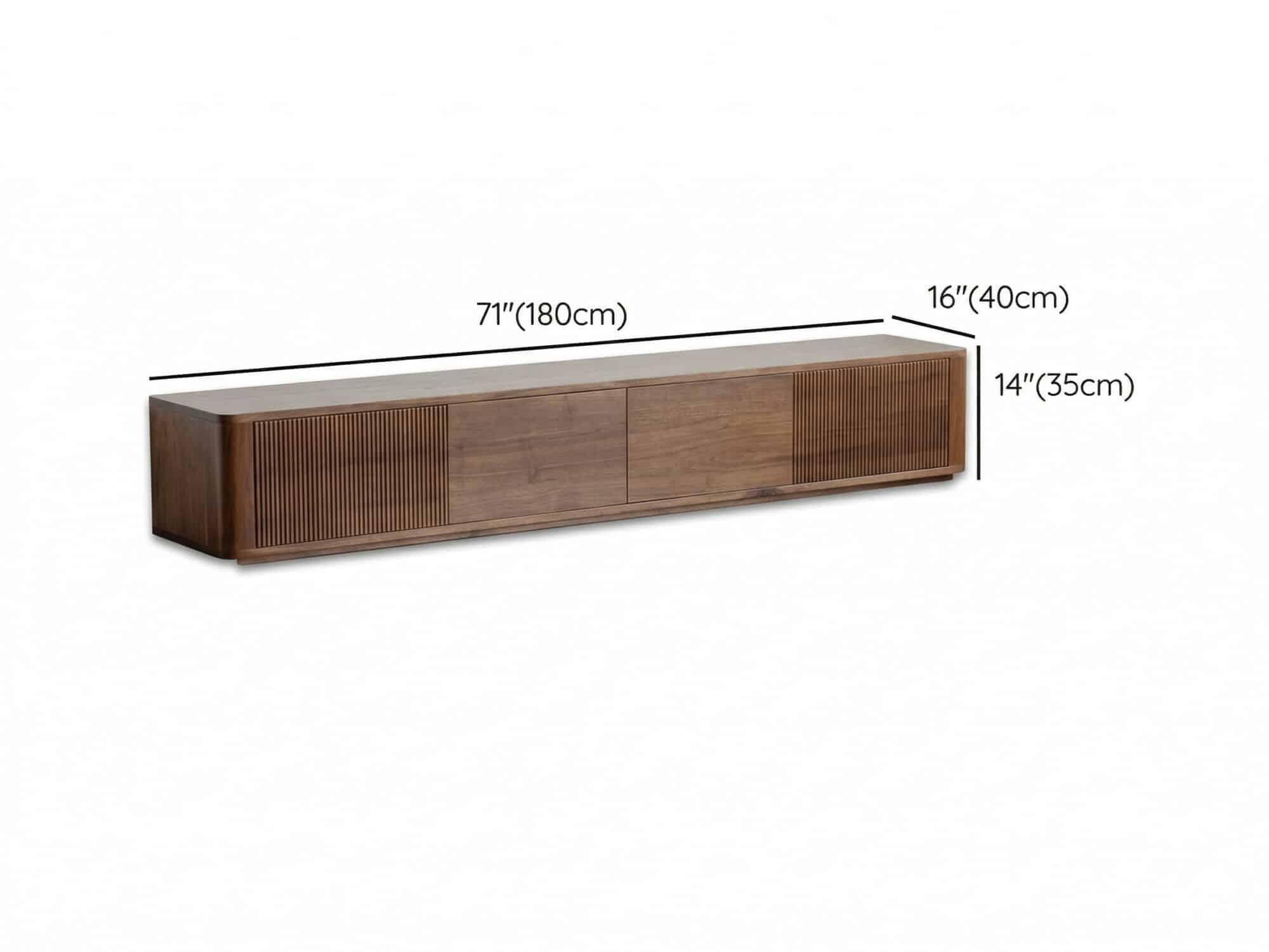 Mid-Century Modern Brown Wood Drawers Long TV Stand 相册图 #11 resized