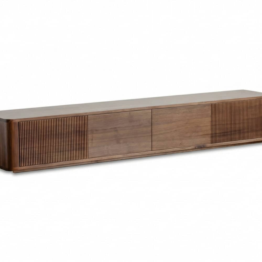 Mid-Century Modern Brown Wood Drawers Long TV Stand 相册图 #4 resized