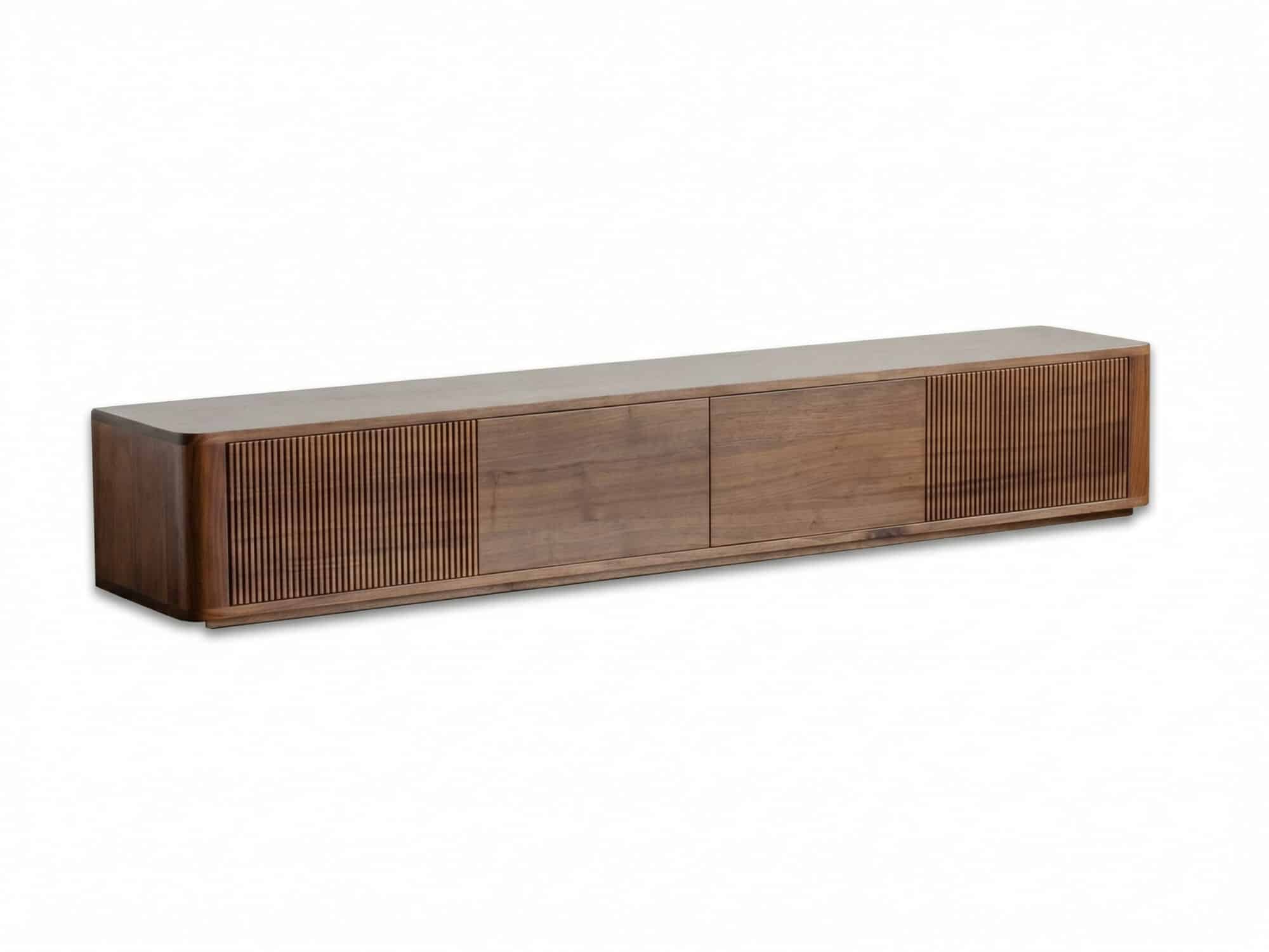Mid-Century Modern Brown Wood Drawers Long TV Stand 相册图 #4 resized
