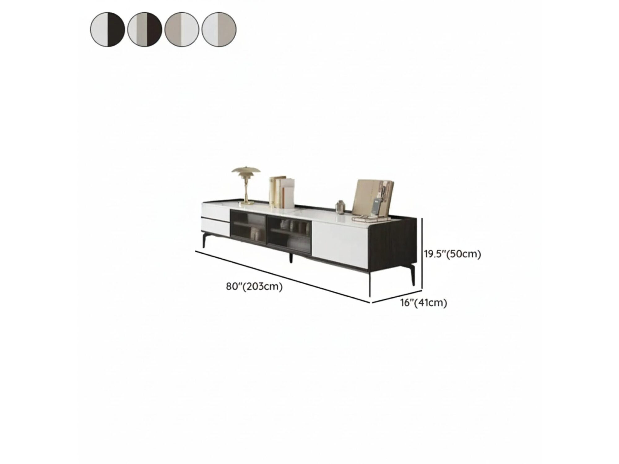 Modern Minimalist Tv Stand With Drawers And Marble Top 10