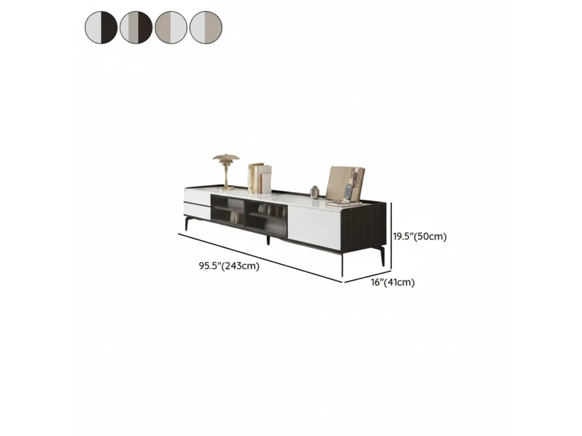 Modern Minimalist Tv Stand With Drawers And Marble Top 12