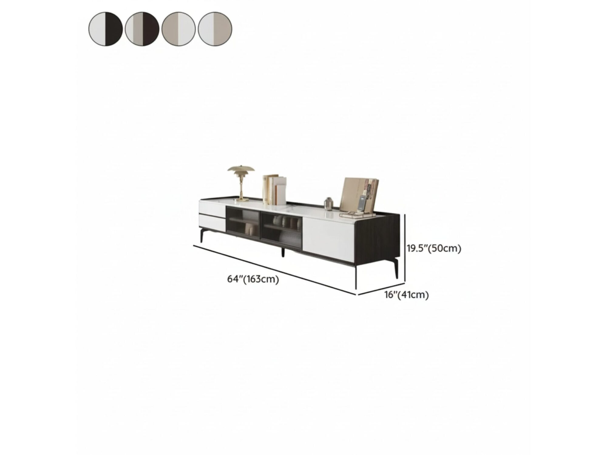 Modern Minimalist Tv Stand With Drawers And Marble Top 8