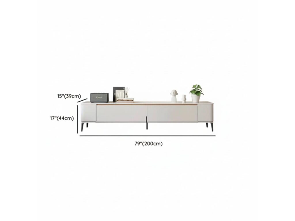 Modern Minimalist White Tv Stand With Storage 10