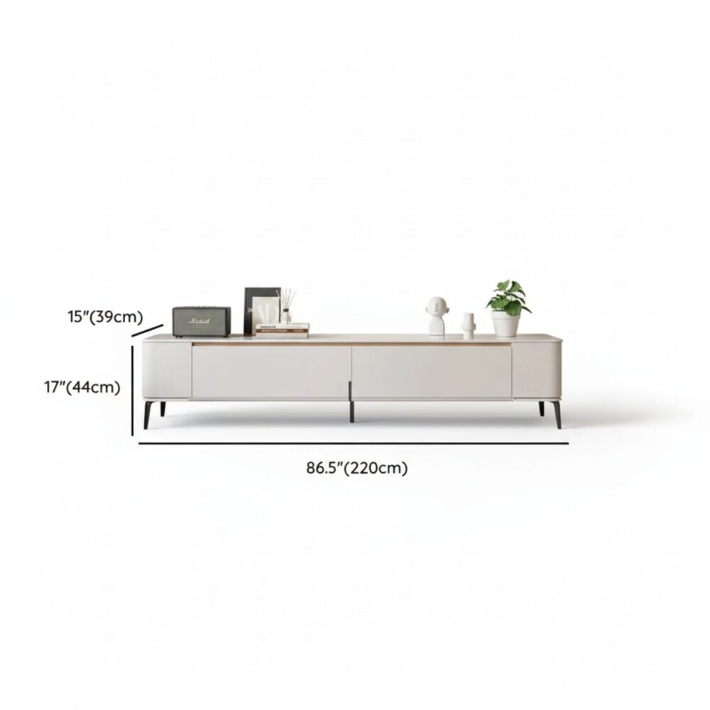 Modern Minimalist White Tv Stand With Storage 11