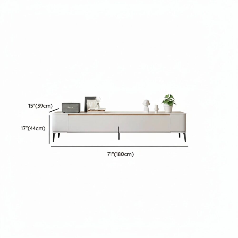 Modern Minimalist White Tv Stand With Storage 12